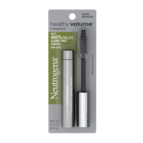 Neutrogena Healthy Volume Lash-Plumping Mascara, Volumizing and Conditioning Mascara with Olive Oil to Build Fuller Lashes, Clump-, Smudge- Beauty & Personal Care Neutrogena