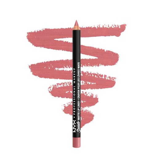 NYX PROFESSIONAL MAKEUP Suede Matte Lip Liner, Velvety-Smooth, Long-Lasting Formula For A Defined Lip Makeup Look - Tea & Cookies (Pink) Beauty & Personal Care NYX PROFESSIONAL MAKEUP