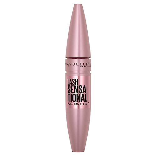 Maybelline Lash Sensational Washable Mascara, Lengthening and Volumizing for a Full Fan Effect, Blackest Black, 1 Count Beauty & Personal Care MAYBELLINE