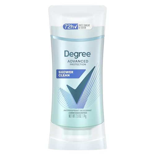 Degree Advanced Protection Antiperspirant Deodorant Shower Clean for 72-Hour Sweat & Odor Control for Women, with Body Heat Activated Technology, 2.6 Beauty and Personal Care Degree