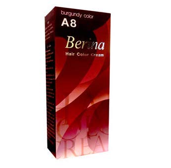 Berina Hair Color Cream Permanent A08 -Burgundy color Beauty & Personal Care Berina