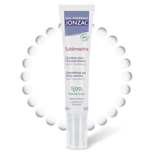 JONZAC Eau Thermale Sublimactive Organic Anti-Aging Eye & Lip Contour Cream - Reduces Fine Lines and Puffy Eyes - Dark Circles Reduced - Natural Skin Beauty & Personal Care JONZAC