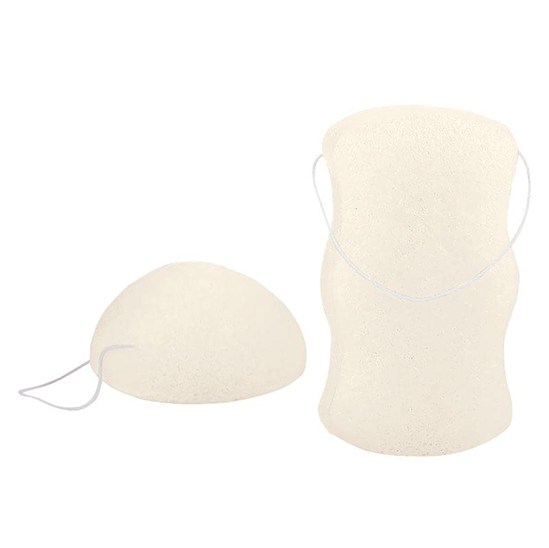 Bella Sleep + Spa Facial & Body Exfoliating Boxed Konjac Sponge Set, 2-Pieces, White Beauty and Personal Care Bella Sleep + Spa