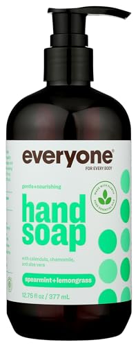 Everyone Liquid Hand Soap, 12.75 Ounce (Pack of 1), Spearmint and Lemongrass, made with Essential Oils for kitchen and bathroom Beauty & Personal Care everyone for every body