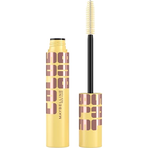 Maybelline The Colossal Bubble Washable Mascara, Buildable Mascara Volume and Length Formula for Bold, Separated Lashes, Brownish Black, 1 Count