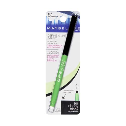 Maybelline Define-A-Line Eyeliner - 801 Ebony Black Beauty & Personal Care MAYBELLINE