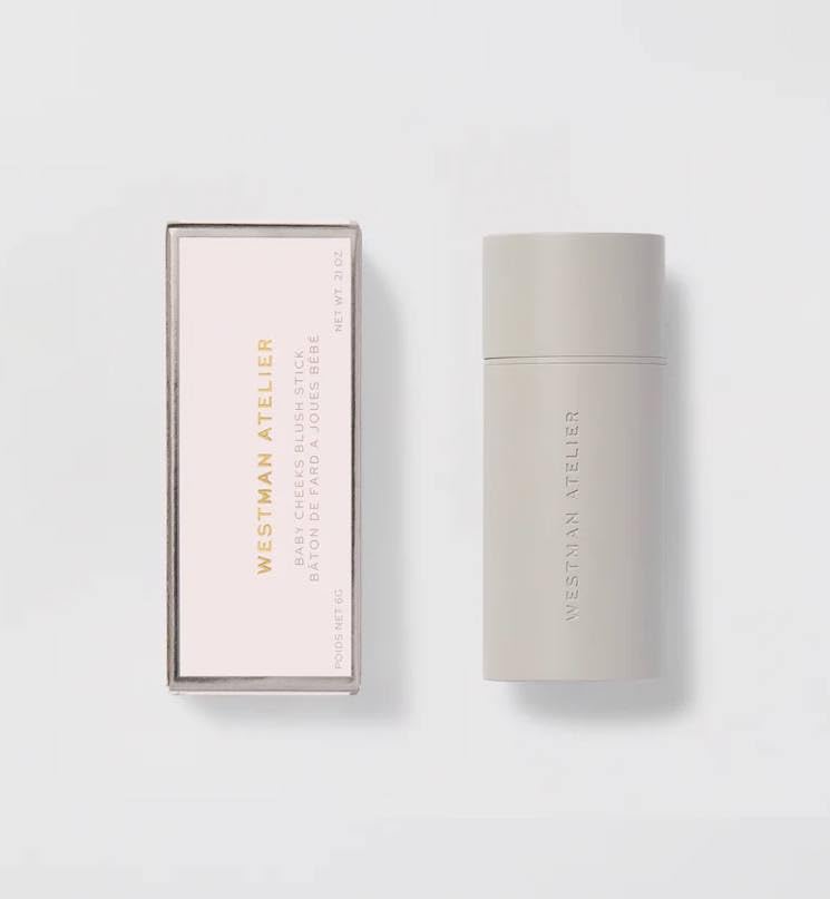 Westman Atelier Baby Cheeks Blush Stick - Coquette (Bright Pinky Peach). Full Size., 0.21 Ounce (Pack of 1)
