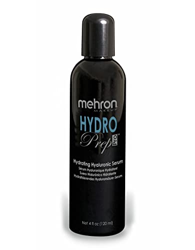 Mehron Hydro Prep Pro Hydrating Hyaluronic Acid Serum| Moisturizing and Hydrating Hyaluronic Face Serum for Face | Gel Makeup Primer 4 fl oz (120 ml) Beauty & Personal Care Mehron