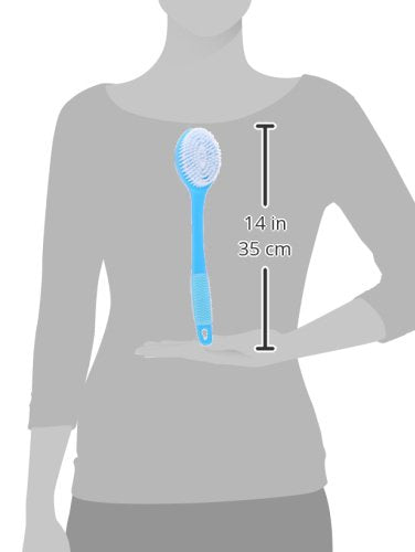Body Benefits, Natural Bristle Bath and Shower Back Brush with Long Rubber Grip Handle; For Improved Circulation and a Smoother, Healthier Look; Self Beauty & Personal Care Body Benefits