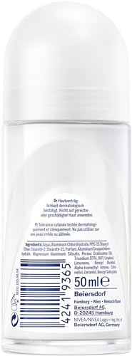 NIVEA Women Dry Comfort Roll-On Antiperspirant Deodorant 50 ml (1.69 fl oz), Alcohol-Free Formula, Gentle Fragrance, Daily Underarm Care, Compact Beauty and Personal Care NIVEA