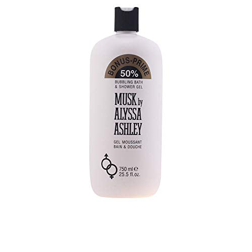 Alyssa Ashley Musk Bubbling Bath and Shower Gel - Shower Gel Body Wash for Women - Mens Body Wash - Infused with Jasmine and Iris - 25.5 oz Beauty & Personal Care ALYSSA ASHLEY