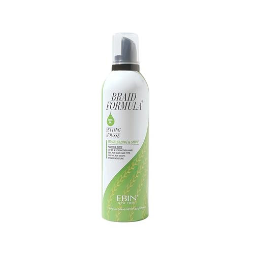EBIN NEW YORK Braid Formula Setting Mousse (12.49 oz, Olive Oil) Beauty & Personal Care EBIN NEW YORK