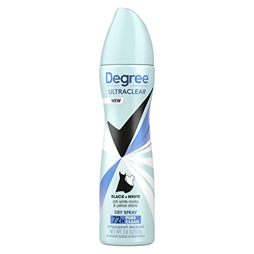 Degree Ultraclear Antiperspirant Deodorant Dry Spray Black + White Pure Clean, 3.8 Ounce Beauty and Personal Care Degree