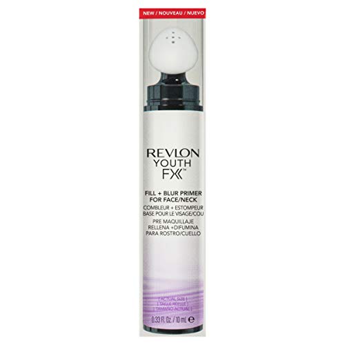 REVLON Fill + Blur Primer, 0.33 Fl Oz, White, Liquid, Lightweight, Hydrating, Universal Shade for All Skin Tones, Face/Neck Beauty & Personal Care REVLON