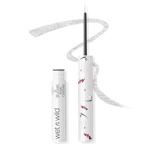 wet n wild Nightmare Before Christmas Liquid Eyeliner, Buildable Semi-Sheer Glitter Formula, Rich Pigmentation, Easy Precision Flexible Brush