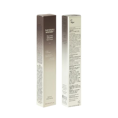 Haruharu Wonder Black Rice Bakuchiol Eye Cream 0.67 fl.oz / 20ml | Anti-Aging, Wrinkle Care, Natural Retinol Alternative | Cruelty Free, EWG-Green Beauty & Personal Care HARUHARU