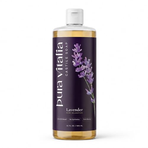 Pura Vitalia Lavender Organic Castile Soap Body Wash | Made with Organic Aloe Vera for Sensitive & Dry skin | No SLS, Parabens, or Synthetic Fragrance Beauty & Personal Care Pura Vitalia