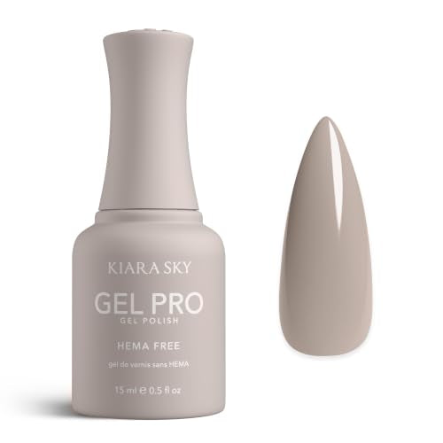 KIARA SKY Gel Pro HEMA-Free Gel Nail Polish | Full Coverage, 28+ Day Wear, Self-Leveling, UV/LED Soak-Off, 0.5 fl oz | On Taupe Of The World #102