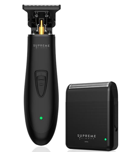 Supreme Trimmer 2-in-One T-Shaper + Solo Lite Foil Shaver Combo - Barber-Grade Precision, Low Noise, Cordless At Home & Travel Kit - Beard & Mustache Beauty and Personal Care Supreme Trimmer