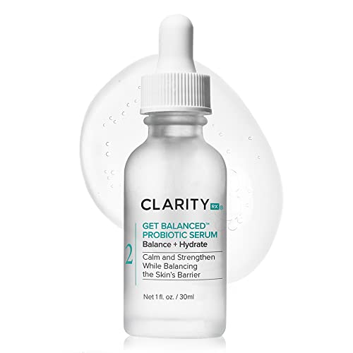 ClarityRx Get Balanced Probiotic Hydrating Face Serum, Natural Plant-Based Skin-Balancing Treatment with Hyaluronic Acid & Antioxidants for Normal Beauty & Personal Care ClarityRx