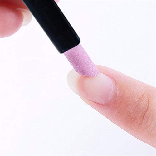 Yimart 5PCS Stone Sanding Nail File Tools Nail File Cuticle Remover Trimmer Buffer Pedicure Pen Washable Manicure Tool Nail Salon Makeup Cosmetic Tool Beauty & Personal Care Yimart