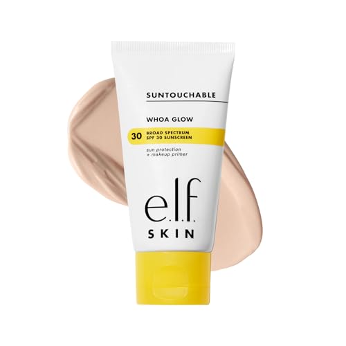 e.l.f. SKIN Suntouchable Whoa Glow SPF 30, Face Sunscreen & Makeup Primer with Hyaluronic Acid, Vegan & Cruelty-Free, Sunlight Beauty and Personal Care e.l.f. Default Title