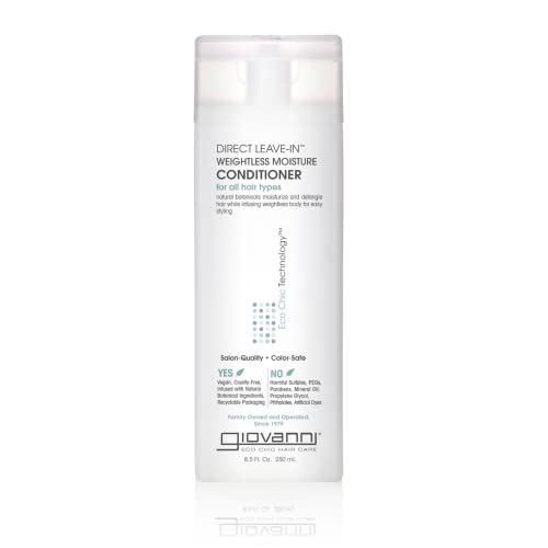 GIOVANNI Direct Leave In Weightless Moisture Conditioner, Co-Wash, 8.5 oz