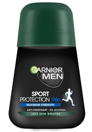 Garnier Men Sport Protection 96h Anti-Perspirant Roll-On, Maximum Strength, Alcohol Free,1.7 Fl. Oz. (PACK OF 4) Beauty and Personal Care Garnier