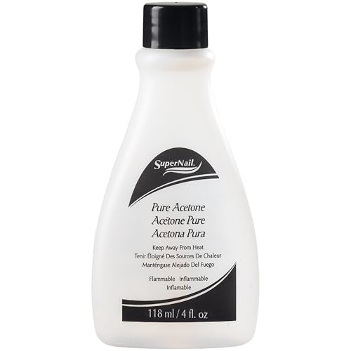 SuperNail Pure Acetone Nail Polish Remover - Fast-Acting Gel Polish Remover for Nails, Acrylic & Dip Powder Nails, 4 fl oz Beauty & Personal Care SuperNail