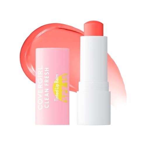 COVERGIRL Clean Fresh Tinted Lip Balm SPF 15-20 - Orange You A Cutie, with Mineral Sunscreen, Moisturizing, Vegan Formula, 0.14oz Beauty and Personal Care COVERGIRL