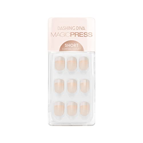 Dashing Diva Magic Press Nails - Day to Night | Short, Square Shaped Press On Nails | Long Lasting Stick On Gel Nails | Lasts Up to 7 Days | Contains Beauty & Personal Care Dashing Diva