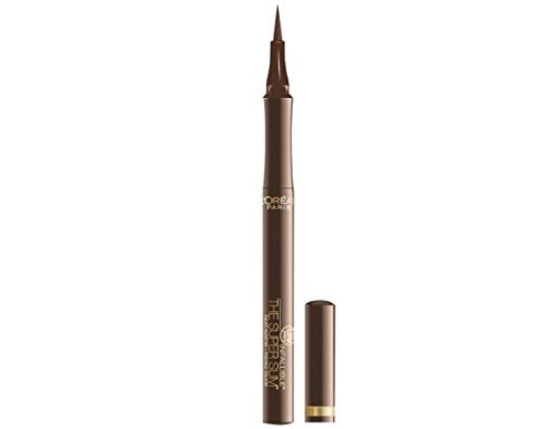 L'Oreal Paris Makeup Infallible Super Slim Long-Lasting Liquid Eyeliner, Ultra-Fine Felt Tip, Quick Drying Formula, Glides on Smoothly, Brown, 0.03 fl