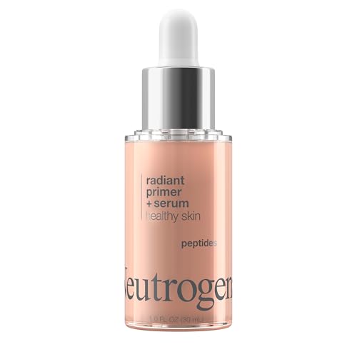 Neutrogena Healthy Skin Radiant Booster Primer & Serum, Skin-Evening Serum-to-Primer with Peptides & Pearl Pigments, Evens the Look of Skin's Tone Beauty & Personal Care Neutrogena