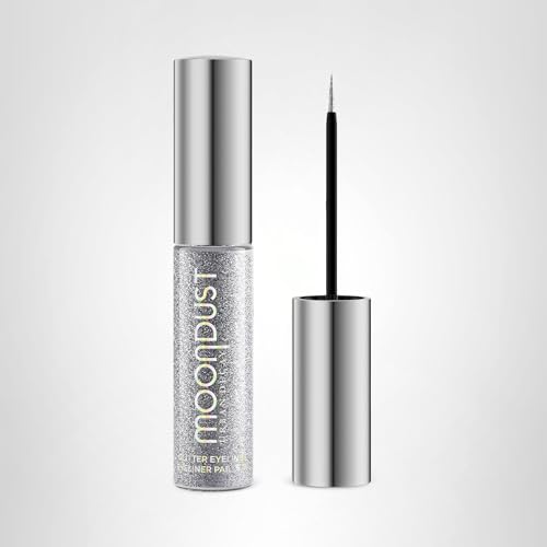 URBAN DECAY Moondust Liquid Glitter Eyeliner (Glamrock - Silver Glitter), Sparkly Eye Liner, Glitter Eyeshadow Topper, Universal Shimmering Shades, No Beauty & Personal Care URBAN DECAY