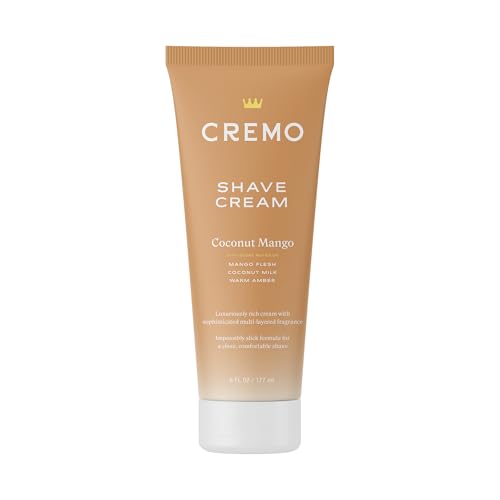 Cremo Women’s Shaving Cream Sensitive Skin, Moisturizing, Coconut Mango, Ultra-Slick Shave Cream for Women, Fights Nicks, Cuts and Razor Burn, 6 Fl Oz Beauty and Personal Care Cremo Default Title