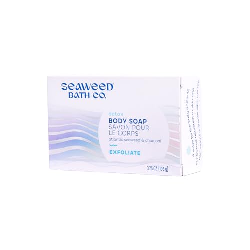 Seaweed Bath Co. Exfoliate Detox Body Soap, 3.75 Ounce, Sustainably Harvested Seaweed, Charcoal (Packaging May Vary) Beauty & Personal Care The Seaweed Bath Co.