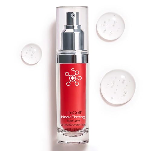 LifeCell Neck Firming Serum - Anti-Aging Neck and Cream with Fermiskin & Shiitake Extract - Firms, Lifts, and Reduces Sagging Skin - Lightweight, Fast Beauty & Personal Care LifeCell