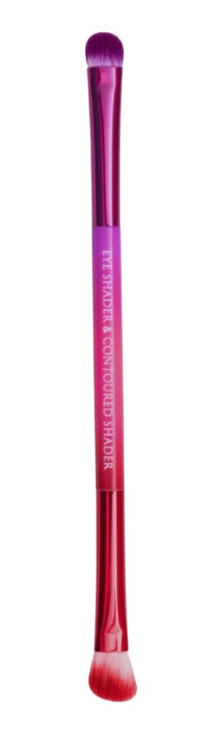 F.A.R.A.H Eye Shader & Contoured Shader - Dual-Ended Eyeshadow Brush with Vegan Bristles and Brass Ferrule Beauty & Personal Care F.A.R.A.H
