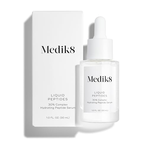 Medik8 Liquid Peptides - Multi Peptide Face Serum For Women and Men - Smooths Wrinkles and Fine Lines - Hydrating and Anti Aging Serum - 1.0 oz