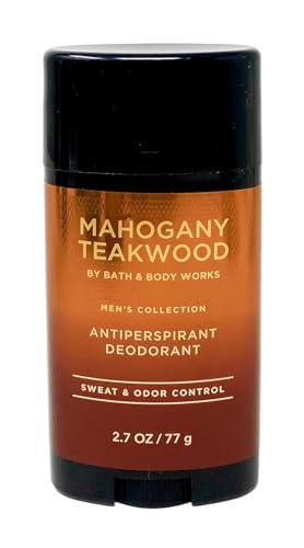 Bath & Body Works Antiperspirant Deodorant With 24-hour Sweat and Odor Protection For Men 2.7 Ounce (2.7 Ounce (Pack of 1), Mahogany Teakwood) Beauty and Personal Care Bath & Body Works