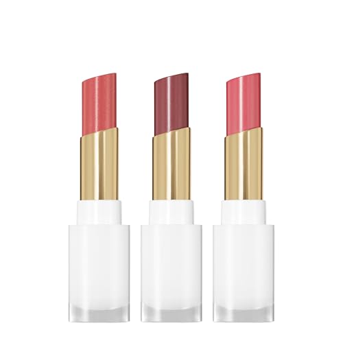 REVLON Super Lustrous Glass Shine Balm Gift Set, 3-Piece, Lipstick Multipack, Hydrating Tinted, Sheer Glossy Finish, 003 Honey Shine, 008 Rum Raisin Beauty & Personal Care REVLON