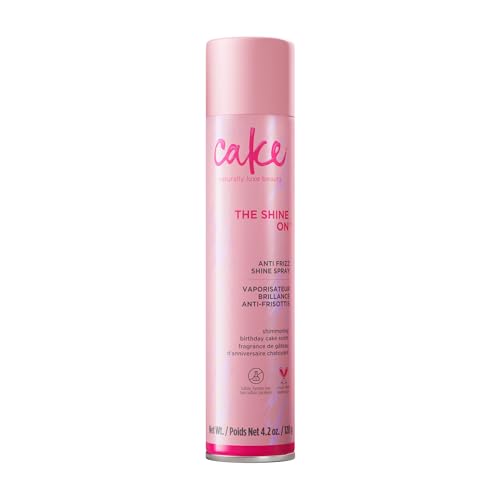 Cake Beauty Anti Frizz Shine Spray, The Shine On - Blocks Humidity for Smooth, Frizz Free, Shiny Hair - Safflower, Sweet Almond, Moringa & Argan Oil Beauty & Personal Care Cake Beauty