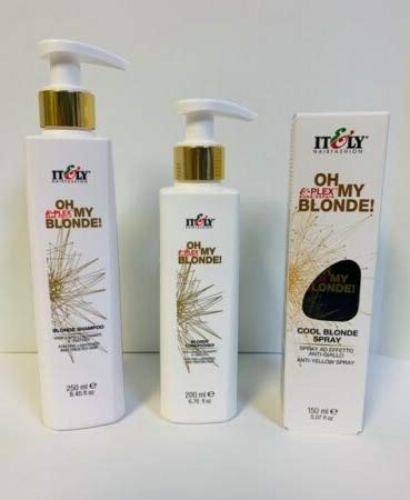It&ly Oh My Blonde Shampoo 6.76oz, Conditioner 8.45oz, Cool Blonde Spray 5.07oz Trio Beauty & Personal Care IT&LY