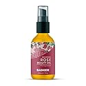Badger Rose Face Oil, 100% Organic Face Moisturizer, Nourishing & Soothing Organic Jojoba Oil & Rose Oil, Vegan Antioxidant Rich Moisturizing Facial Beauty & Personal Care Badger