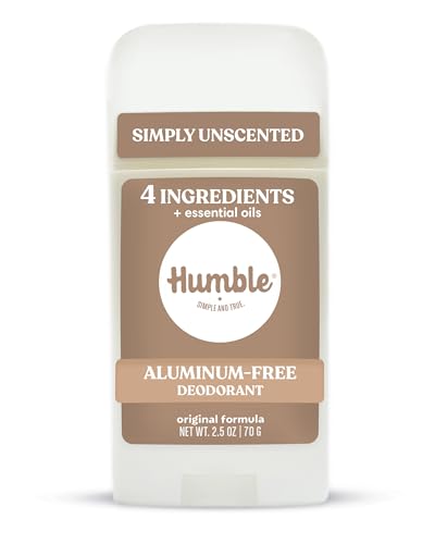 Humble Aluminum-Free Deodorant for Women & Men, Simply Unscented - Clean & Fresh Natural Deodorant Stick with Essential Oils for Long-Lasting Odor Beauty and Personal Care HUMBLE SIMPLE AND TRUE.