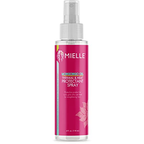 Mielle Mongongo Oil Thermal & Heat Protectant Spray, Protects Hair from Heat Damage, Intense Heat Defense, Curl Pattern Protection, Safe for All Hair Beauty & Personal Care Mielle Organics