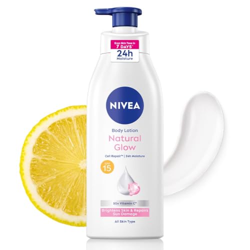 Nivea Natural Glow Body Lotion with SPF 15, Vitamin C, Lightweight Moisturizing Lotion for Daily Use, 13.52 Fl Oz (Pack of 1) Beauty & Personal Care NIVEA