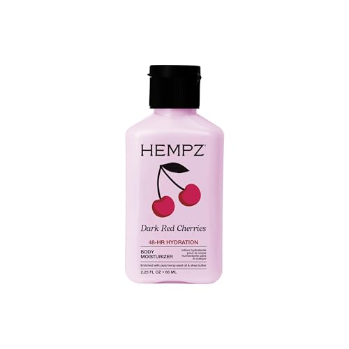 Hempz Mini Cherry Lotion, Ultra Hydrating Moisturizer for Body and Hands, Dark Red Cherries, travel friendly 2.25 oz. Beauty & Personal Care Hempz