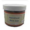 HalalEveryDay 1 Lb of Raw African Black Soap ALREADY CUT in Chunks Sealed in a JAR Beauty & Personal Care HalalEveryDay