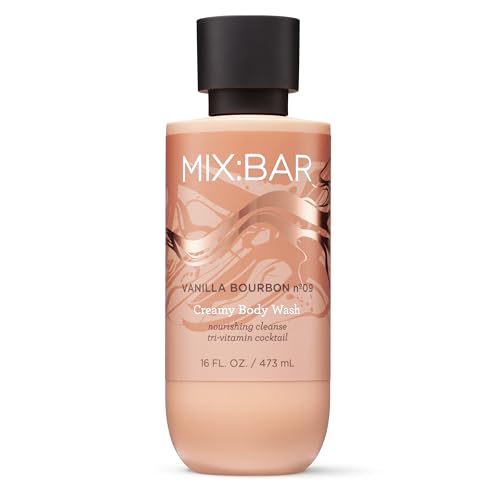 MIX:BAR Vanilla Bourbon Creamy Body Wash for Women, Hydrating & Moisturizing with Niacinamide, Panthenol & Vitamin C - Vegan, Sulfate Free, Paraben Beauty & Personal Care MIX:BAR